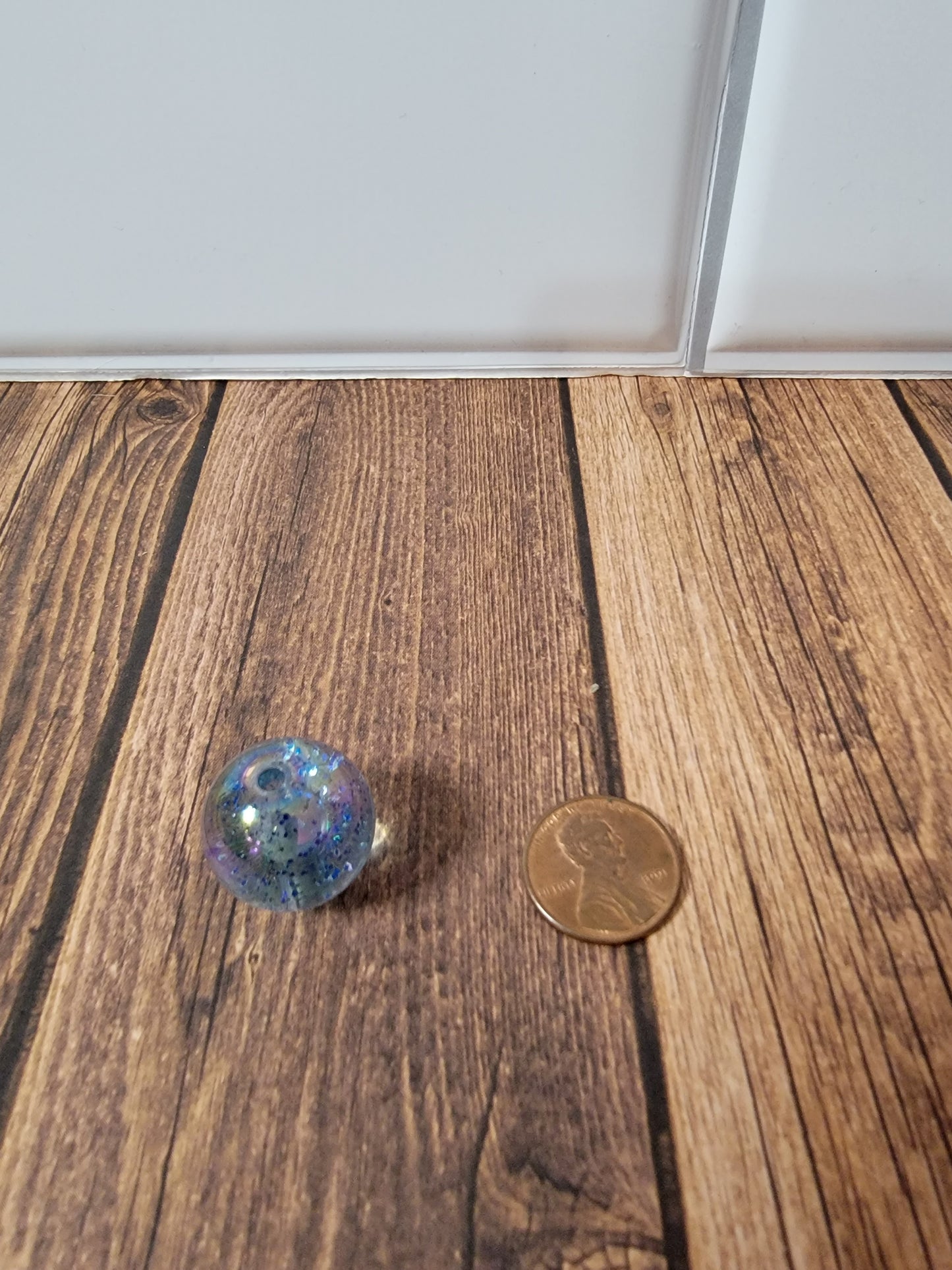 20mm Blue Bubble Beads