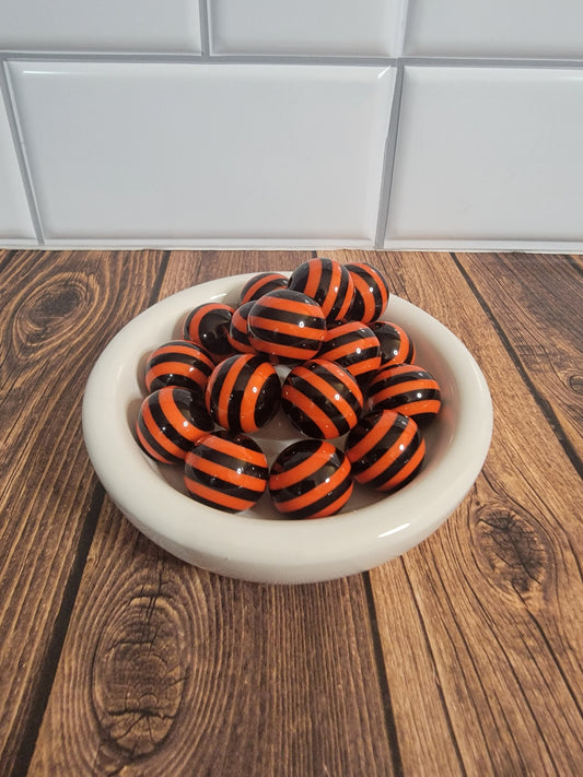 20mm Halloween Stripe Beads