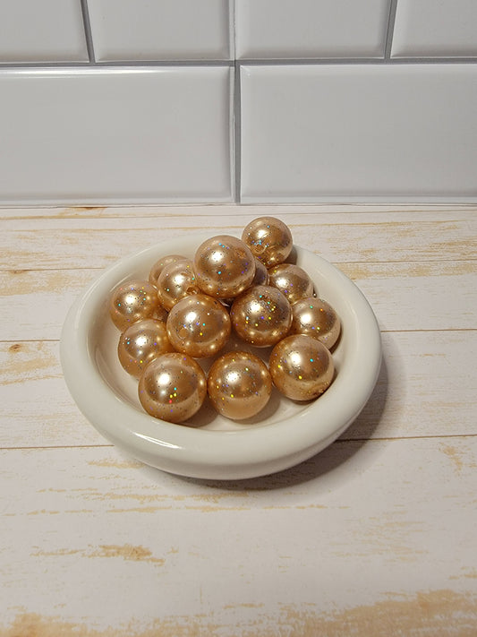 20mm Gold Shimmer Beads