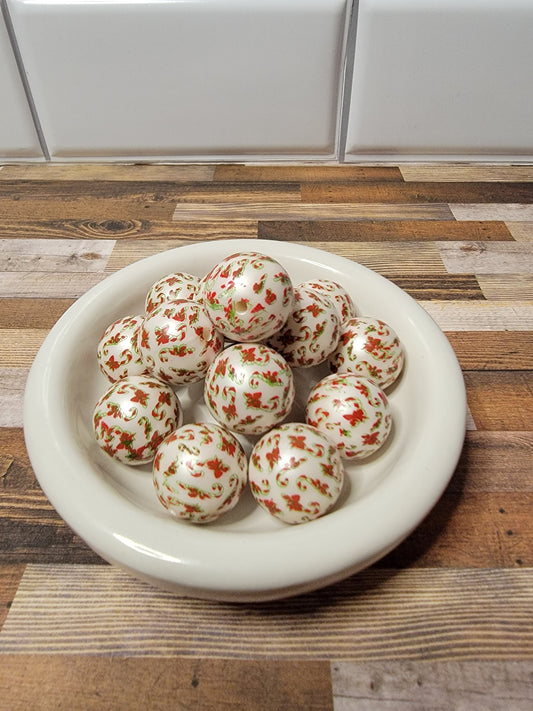 20mm lil Candy Cane Beads