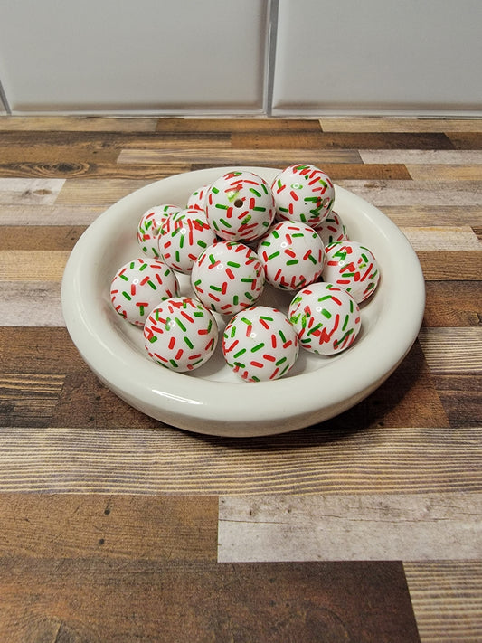 20mm Christmas Sprinkle Beads