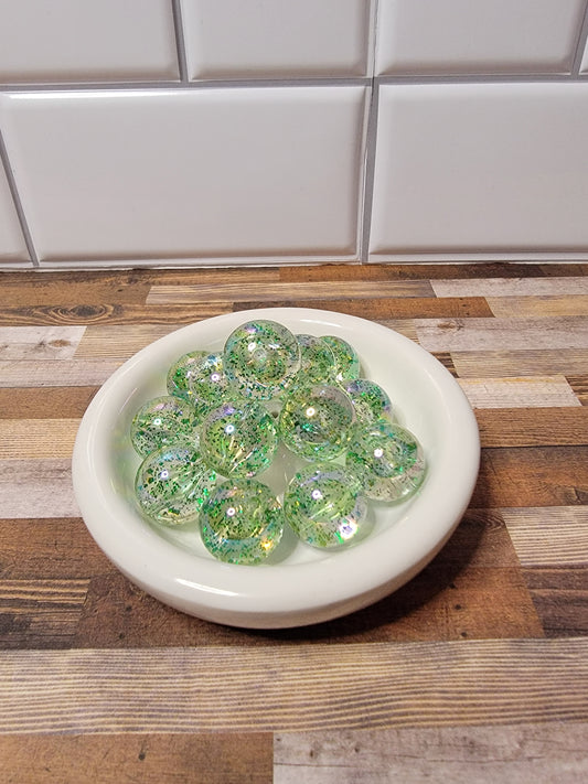 20mm Green Bubble Beads